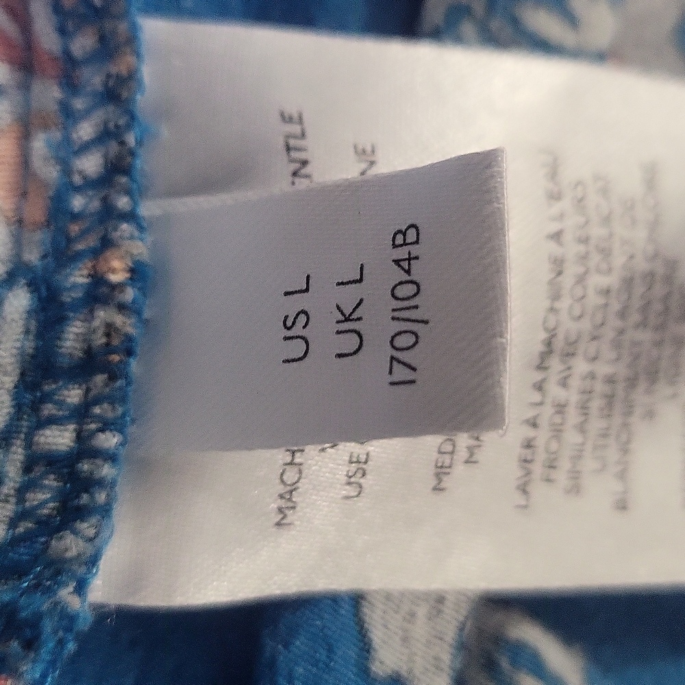 By ANTHROPOLOGIE Blue Robin Tiered Floral Mini Dress Size L - Picture 13 of 15